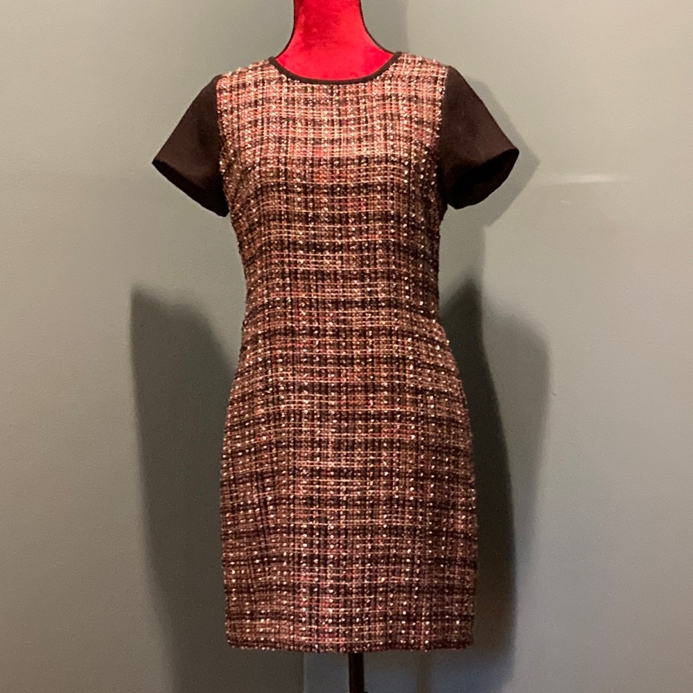 Banana Republic Black and Pink Sheath Dress Size 4